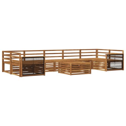 Комплект дивани за открито 8 pcs Натурално