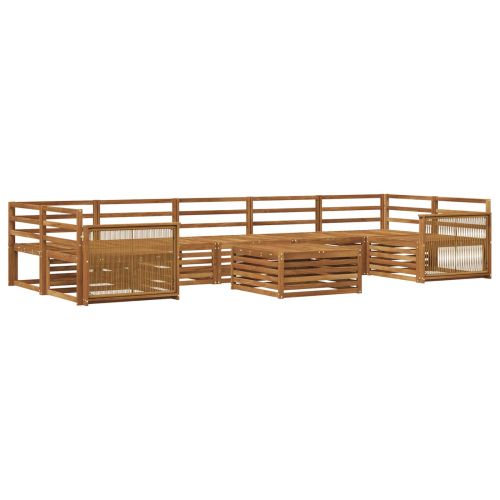 Комплект дивани за открито 8 pcs Натурално