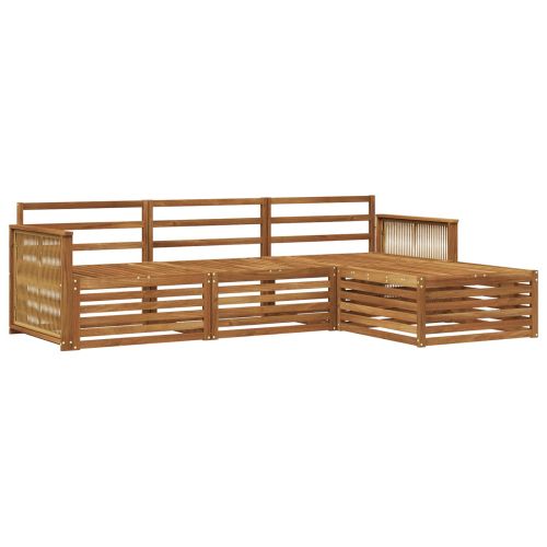 Комплект дивани за открито Натурално 249 x 162,5 x 73 см