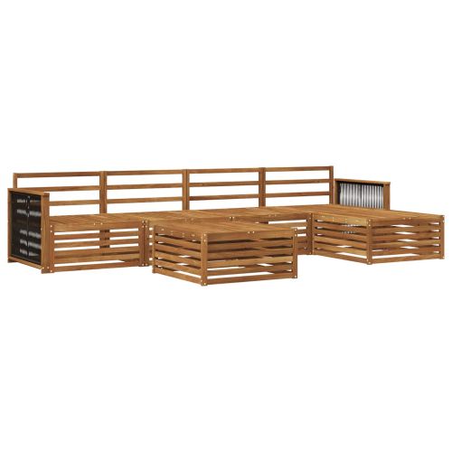 Комплект дивани за открито 6 pcs Натурално