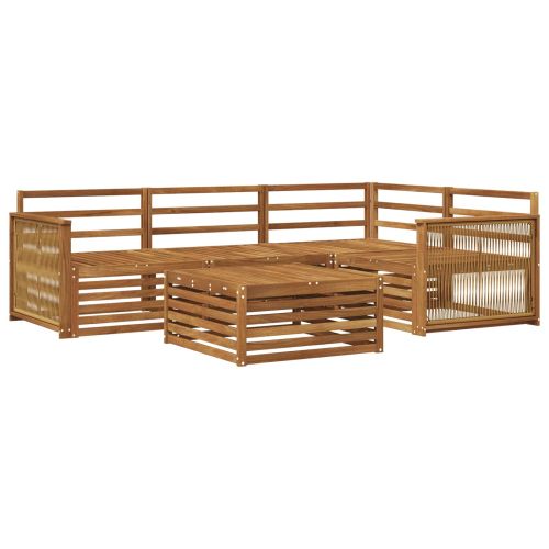 Комплект дивани за открито 5 pcs Натурално