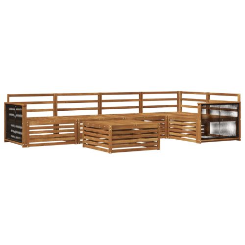 Комплект дивани за открито 6 pcs Натурално