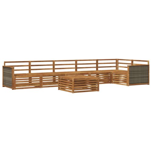 Комплект дивани за открито 7 pcs Натурално