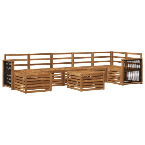 Комплект дивани за открито 7 pcs Натурално