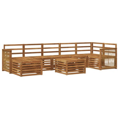 Комплект дивани за открито 7 pcs Натурално