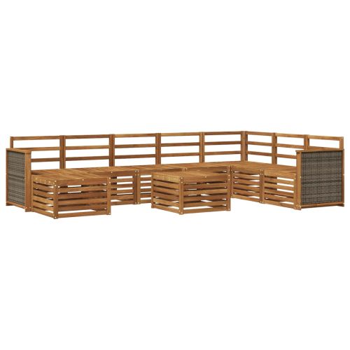 Комплект дивани за открито 7 pcs Натурално