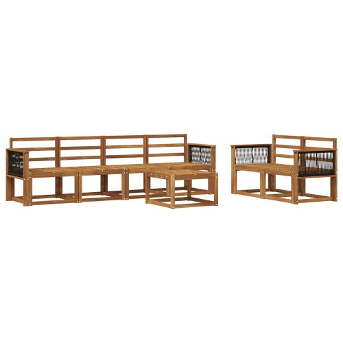 Комплект дивани за открито 6 pcs Натурално