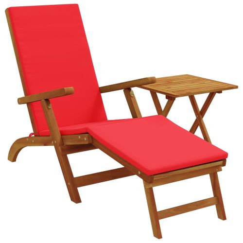 Сгъваем и reclining шезлонг 2 pcs Червено