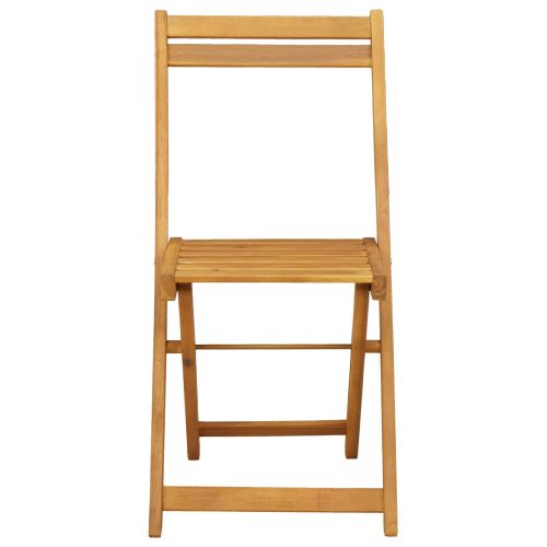 Външни бistro столове 8 pcs Натурално 40 x 53 x 80 см