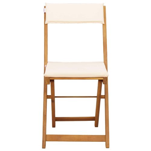 Външни бistro столове 8 pcs Кремавобяло 40 x 53 x 80 см