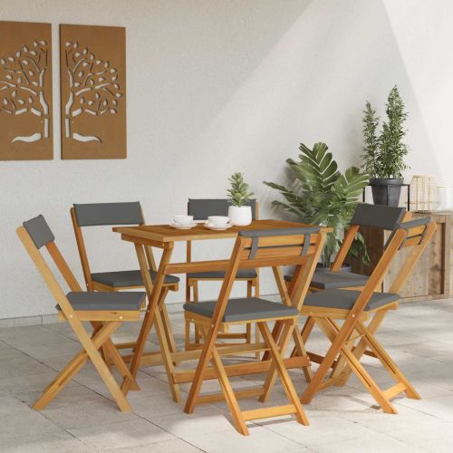 Външни бistro столове 6 pcs Тъмносиво 40 x 53 x 80 см