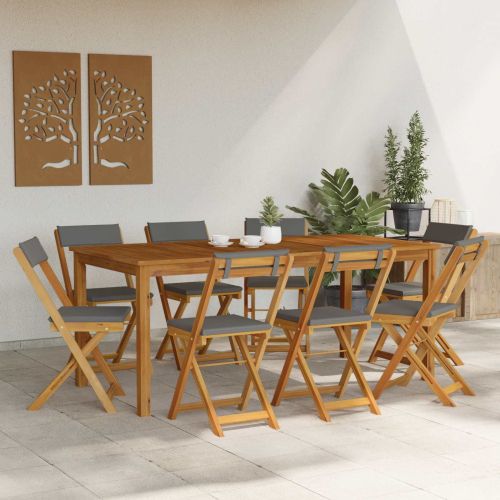 Външни бistro столове 8 pcs Тъмносиво 40 x 53 x 80 см