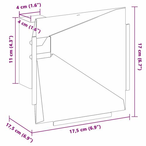Уловител за сачми Черно 17.5 x 17.5 x 17 см Стомана