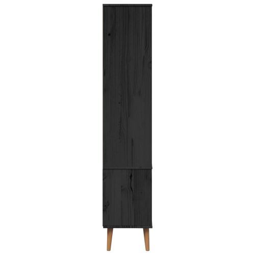 Стъклена витрина Черен 90 x 35 x 175 см