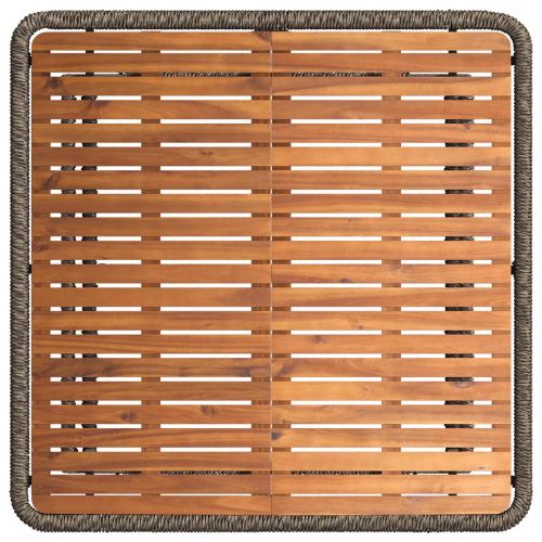 Комплект за хранене в градината 3 pcs Сив и тъмен сив полиратан