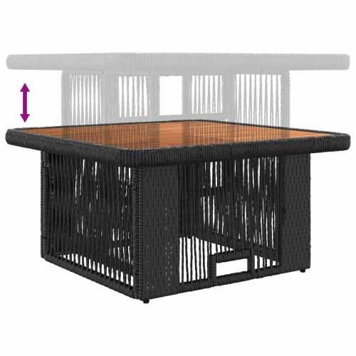 Комплект за хранене в градината 3 pcs Бежов и кремав полиратан
