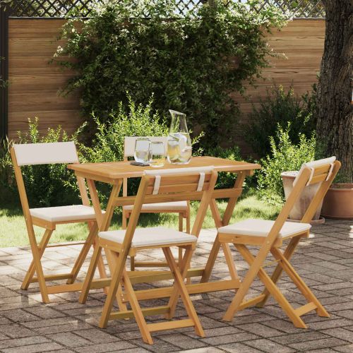 Външни бistro столове 4 pcs Кремавобяло 40 x 53 x 80 см