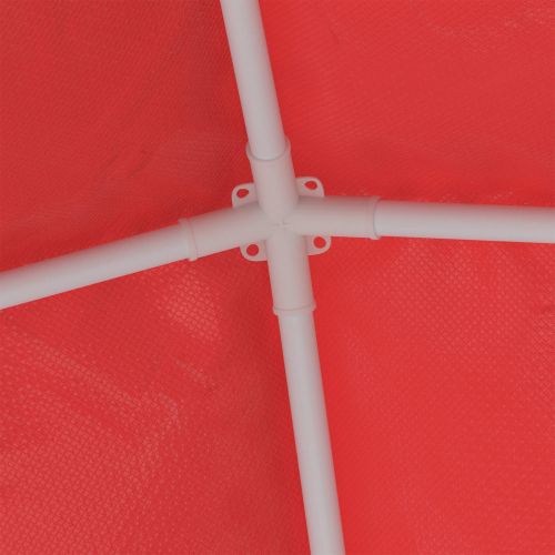 Парти шатър 200 x 200 x 240 см Червено Полиетилен и стомана