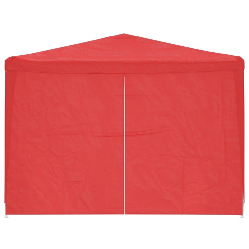 Парти шатър 1200 x 300 x 255 см Червено Полиетилен и стомана