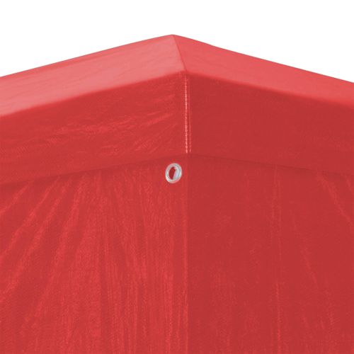 Парти шатър 1200 x 300 x 255 см Червено Полиетилен и стомана