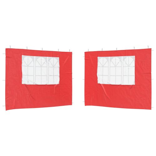 Стена на палатка за парти 2 pcs 300 x 195 см Червено