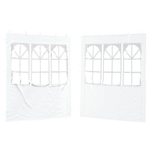 Стена на палатка за парти 2 pcs 200 x 195 см Бяло