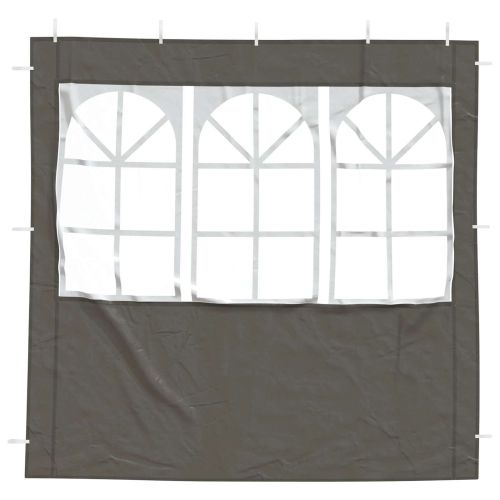 Стена на палатка за парти 2 pcs 200 x 195 см Антрацит