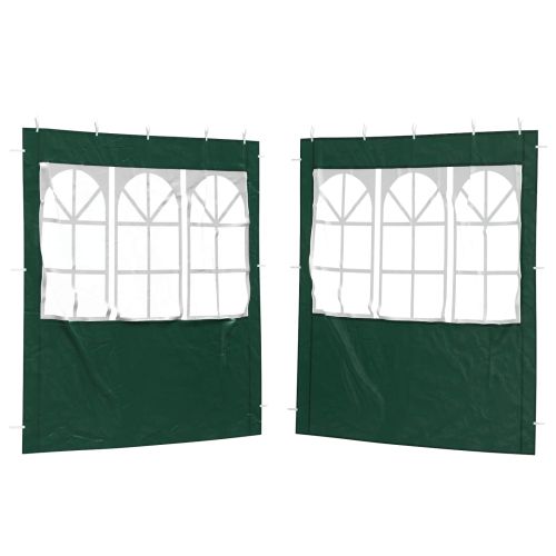 Стена на палатка за парти 2 pcs 200 x 195 см Зелено