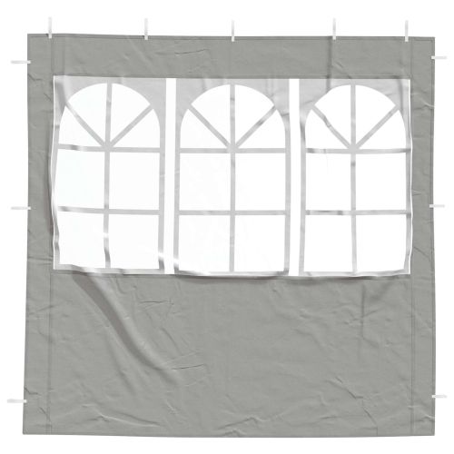 Стена на палатка за парти 2 pcs 200 x 195 см Светлосиво
