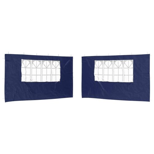 Стена на палатка за парти 2 pcs 400 x 195 см Синьо