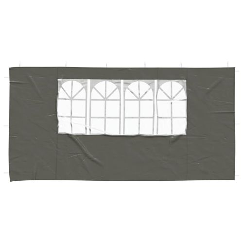 Стена на палатка за парти 2 pcs 400 x 195 см Антрацит