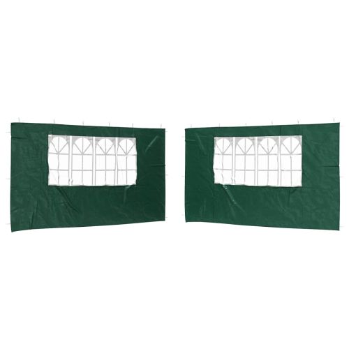 Стена на палатка за парти 2 pcs 400 x 195 см Зелено