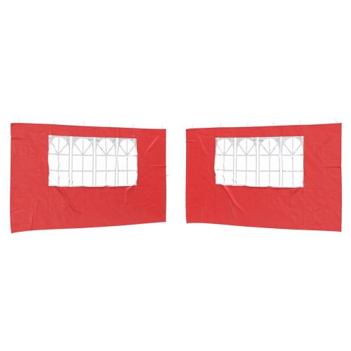 Стена на палатка за парти 2 pcs 400 x 195 см Червено