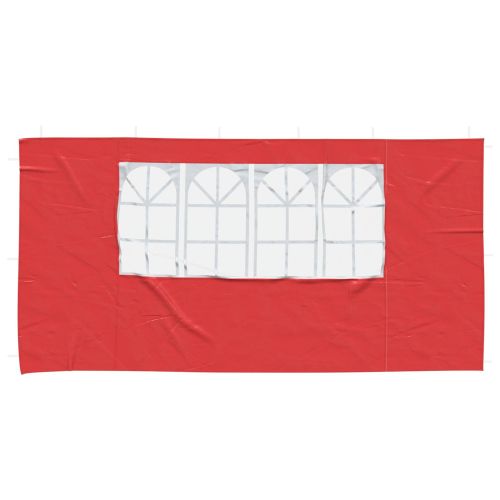 Стена на палатка за парти 2 pcs 400 x 195 см Червено
