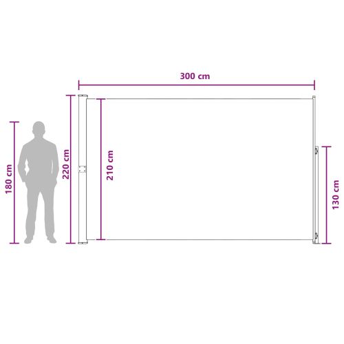Сгъваема странична перголка Таупе 300 x 220 cm Полиестер