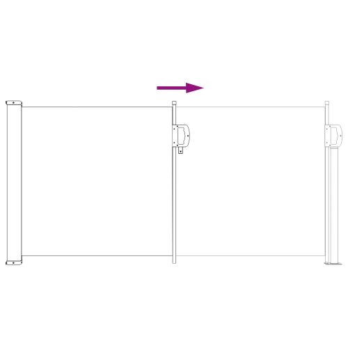 Сгъваема странична перголка Пясък 500 x 100 cm Полиестер