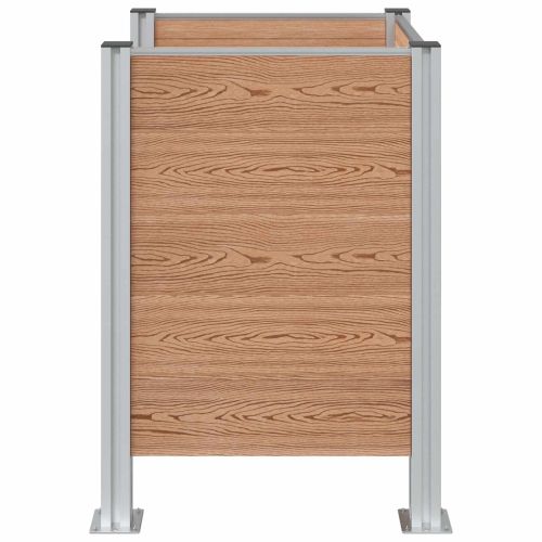 Оградка за кошче Кафяво 85 x 85 x 115 см Алуминий и WPC