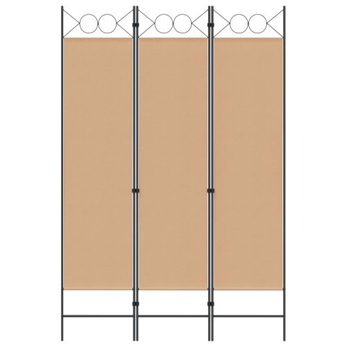 3-панелен параван Бежово 120 x 180 cm Текстил