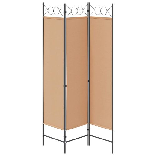 3-панелен параван Бежово 120 x 180 cm Текстил