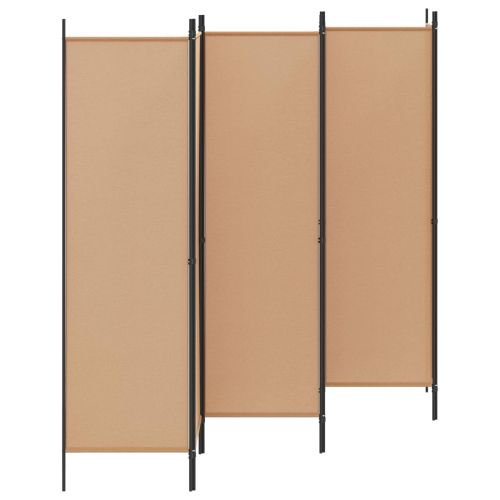 Делител за стая с 6 панела Бежово 300 x 180 cm Текстил