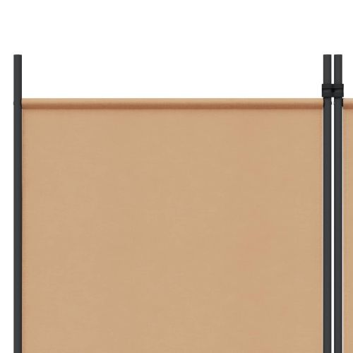 Делител за стая с 6 панела Бежово 300 x 180 cm Текстил