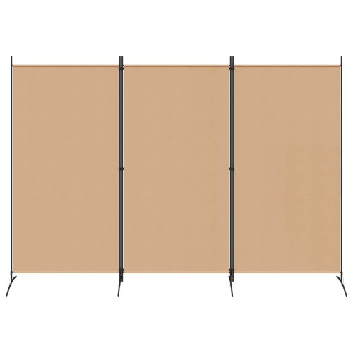 3-панелен параван Бежово 260 x 180 cm Текстил