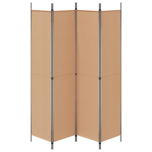 4-панелна преграда Бежово 200 x 220 cm Текстил