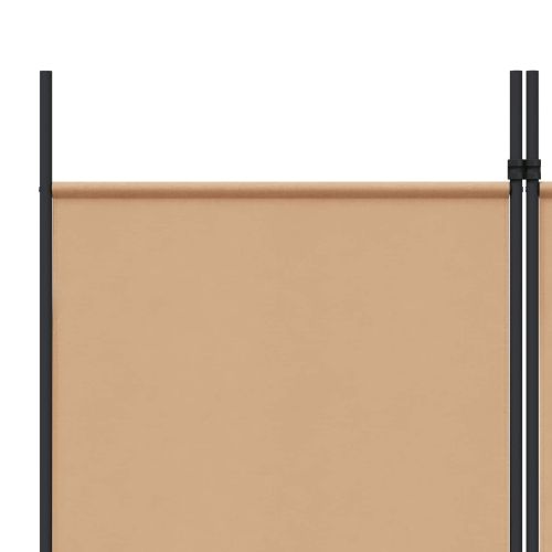 4-панелна преграда Бежово 200 x 220 cm Текстил