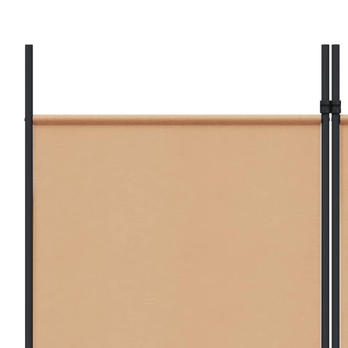 Делител за стая с 6 панела Бежово 300 x 220 cm Текстил