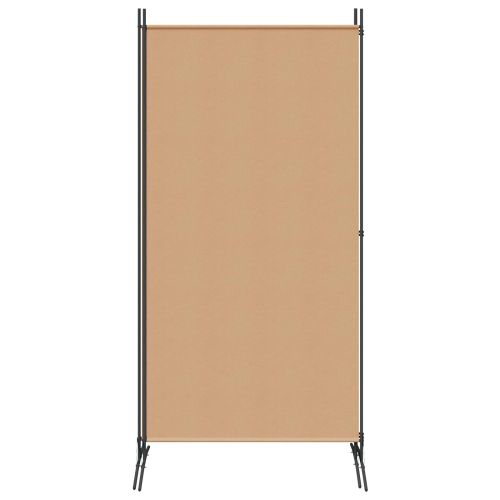 Разделител на стая с 2 панели Бежово 175 x 180 cm Текстил