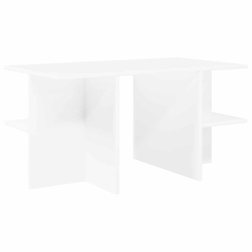 Масичка за кафе Бяло 87 x 50 x 45 см Инженерен дървен материал
