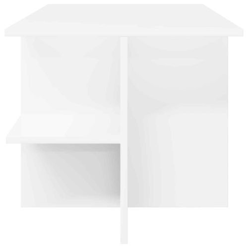 Масичка за кафе Бяло 87 x 50 x 45 см Инженерен дървен материал