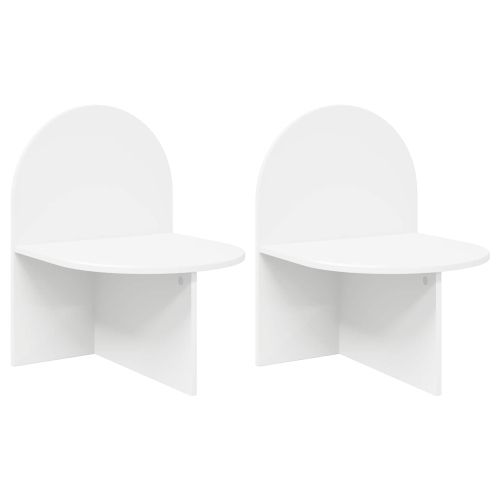 Нощно шкафче 2 pcs Бяло 48 x 49 x 65 см