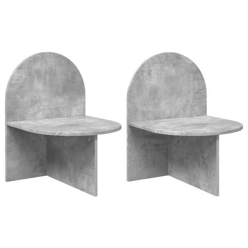 Нощно шкафче 2 pcs Бетонно сиво 48 x 49 x 65 см